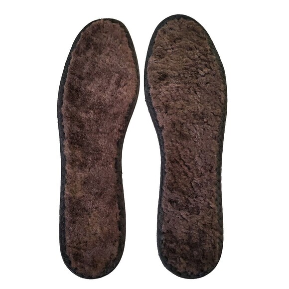 Bally Innersole Men Size 45/46 US Size 11.5 12.5 Lambswool Brown Shearling Warm - Picture 2 of 10